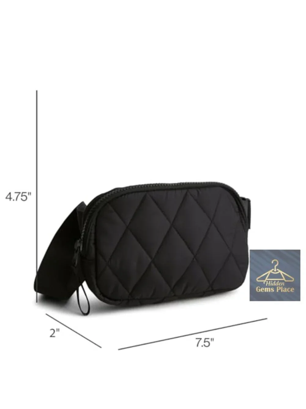 Featherweight Diamond-Quilted Small Belt Bag with Adjustable Strap